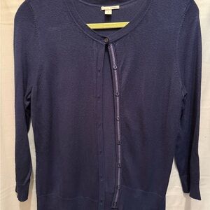 Halogen Navy Knit Top